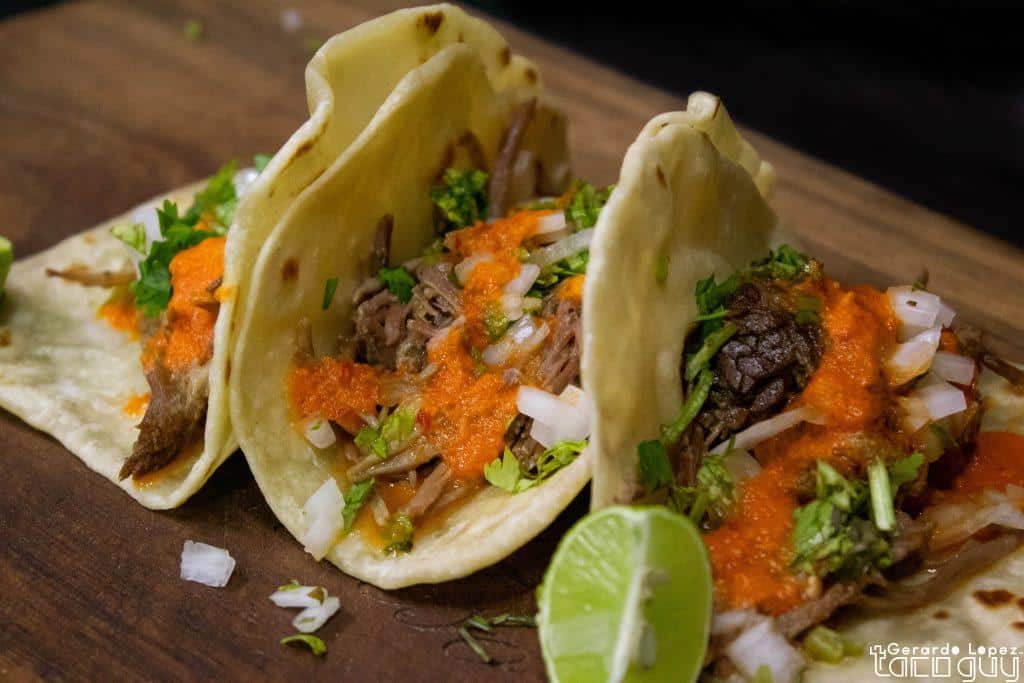 Beef barbacoa tacos