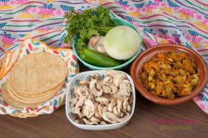 Zucchini flower enchiladas