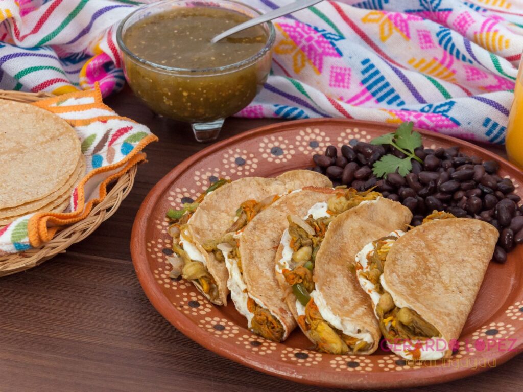 Zucchini Flower Quesadilla